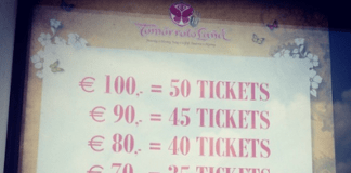 Listado de precios de bebidas y comidas de TomorrowLand.