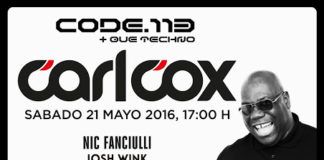 Carl Cox encabeza el cartel de CODE 113