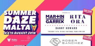 Martin Garrix, Rita Ora y Roger Sanchez en el Summer Daze en Malta Summer Daze