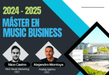 Music Business Academy llega a la Universidad Autónoma de Madrid Master Industria Musical Flyer